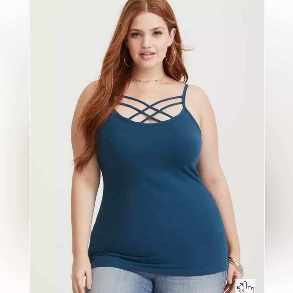 Torrid Blue MultiStrap Foxy Tank Top size 4 - NWT